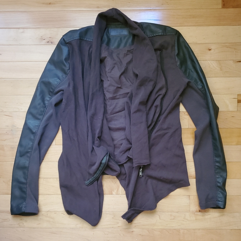 Drapey moto jacket